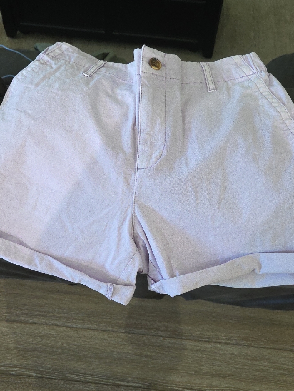 Old Navy Light Lavender Cuffed Cotton Shorts
